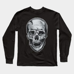 Down Skull Long Sleeve T-Shirt